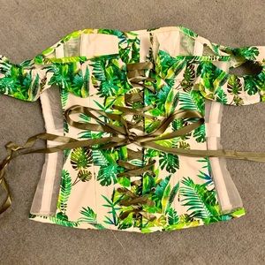 🚫🚫🚫SOLD🚫🚫🚫Corset-Story Tropical Steel Boned Corset NWOT